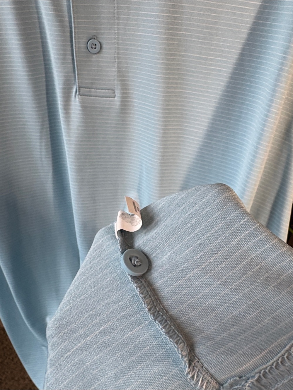 Croft & Barrow Men’s Pale Blue Short-Sleeve Polo - Picture 5 of 6